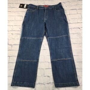 Dickies MENS 38X30 DuraTech Renegade Dark Blue Double Knee Denim Jeans Pants